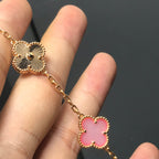 ¡®Imperial¡¯CLOVER BRACELET 5 MOTIF PINK AND PINK GOLD