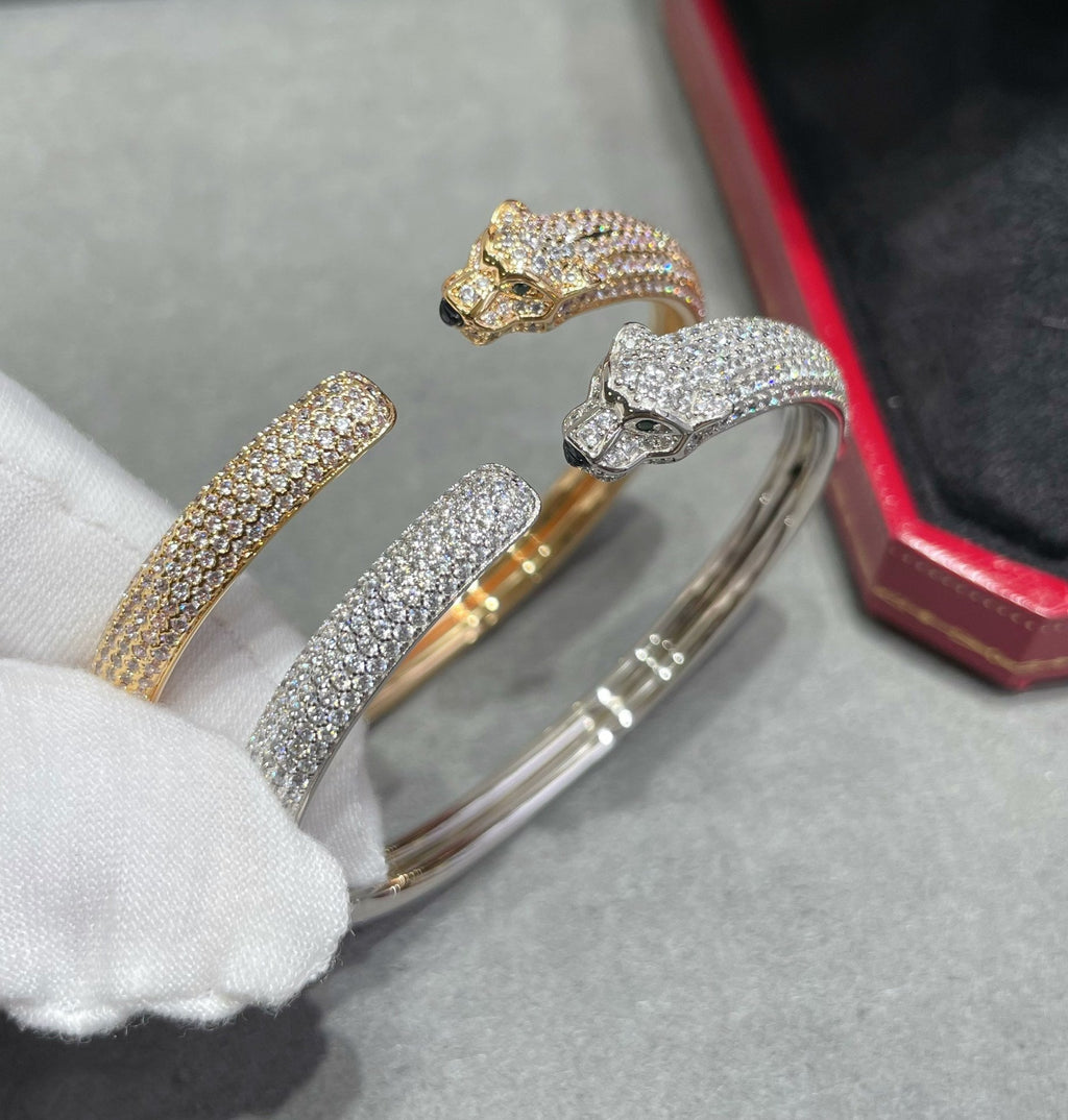 ¡®Imperial¡¯PANTHERE FULL DIAMOND OPEN BRACELET