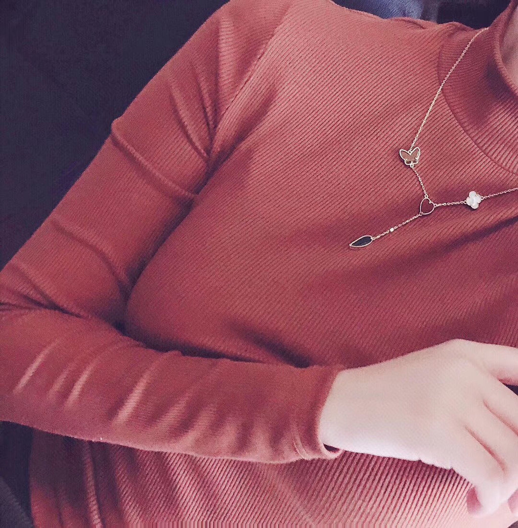 ¡®Imperial¡¯LUCKY SPRING 4 MOTIFS ROSE GOLD NECKLACE