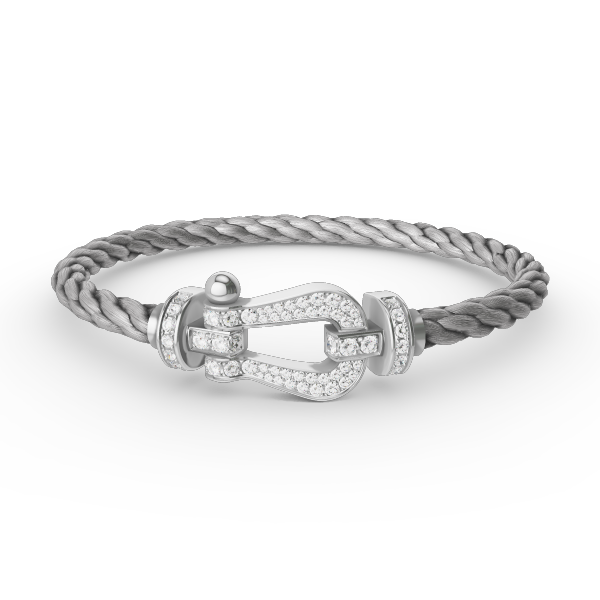 ¡®Imperial¡¯FORCE LARGE HORSESHOE FULL DIAMOND BRACELET SILVER