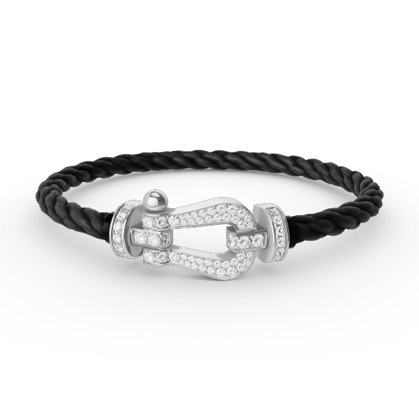 ¡®Imperial¡¯FORCE LARGE HORSESHOE FULL DIAMOND BRACELET SILVER
