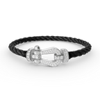 ¡®Imperial¡¯FORCE LARGE HORSESHOE FULL DIAMOND BRACELET SILVER