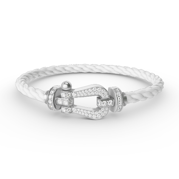 ¡®Imperial¡¯FORCE LARGE HORSESHOE FULL DIAMOND BRACELET SILVER